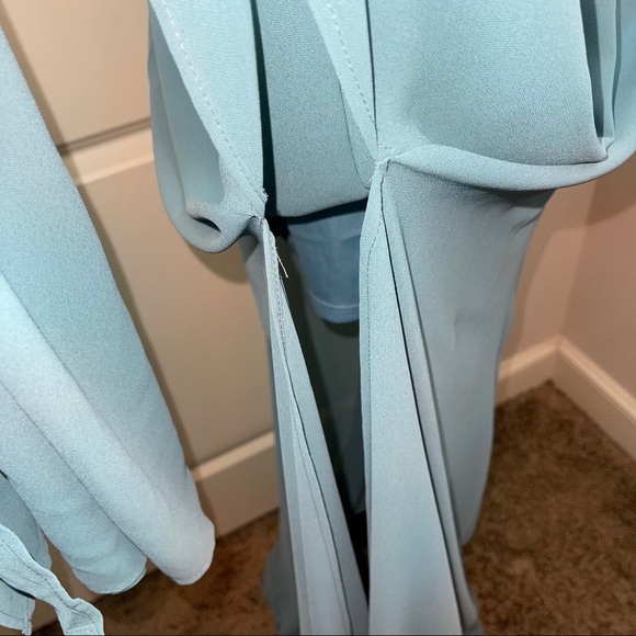 NEW Show Me Your MuMu Faye Flutter Maxi Dress Blue XS - Picture 11 of 17